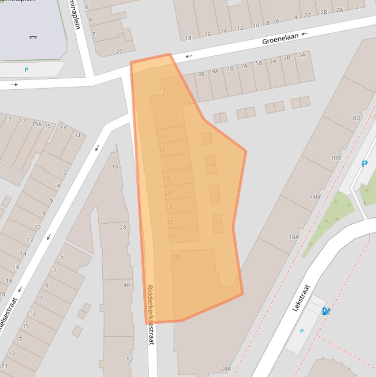 Kaart van postcodegebied 3114RG.