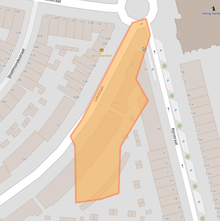 Kaart van postcodegebied 3114SE.