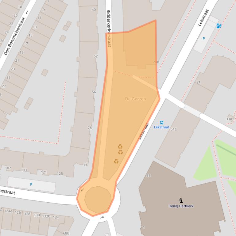 Kaart van postcodegebied 3114SJ.