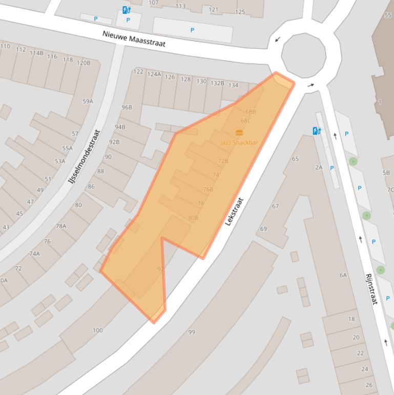 Kaart van postcodegebied 3114SL.