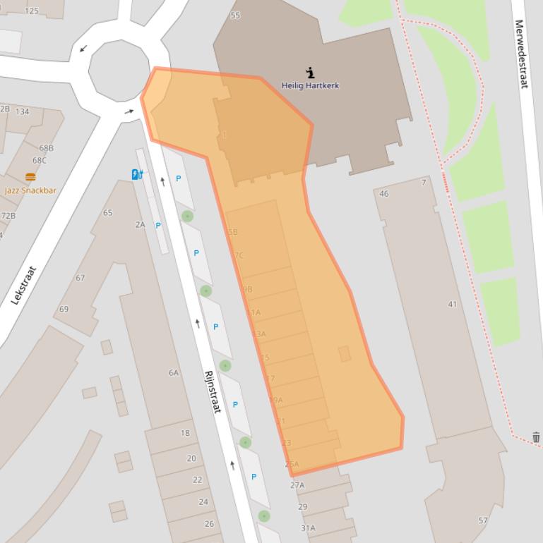 Kaart van postcodegebied 3114SP.