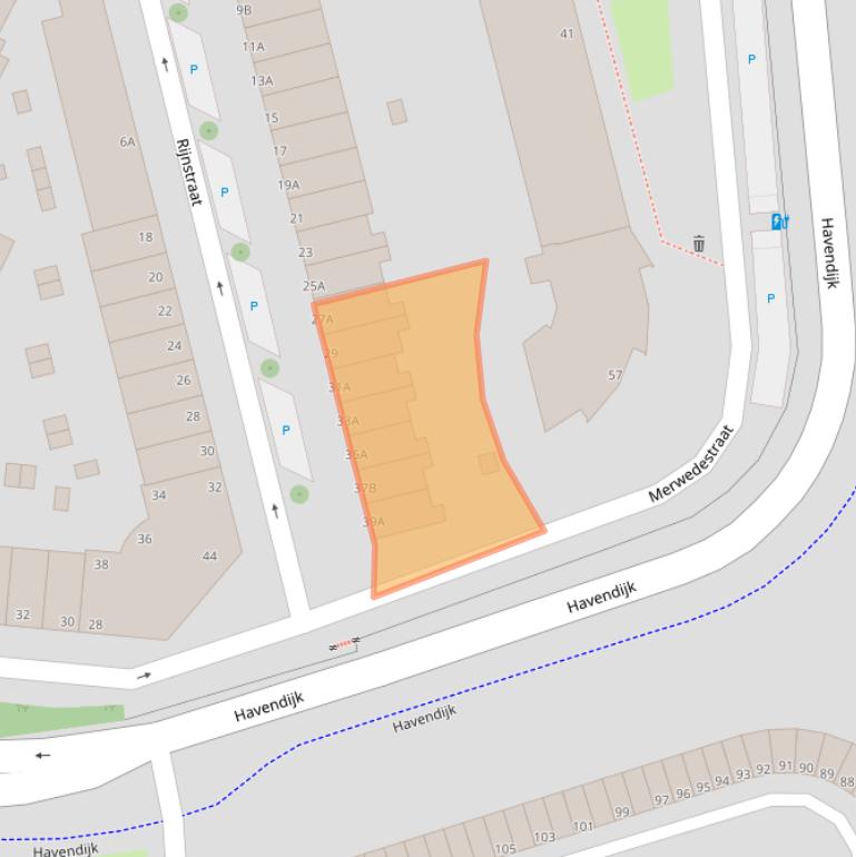 Kaart van postcodegebied 3114SR.