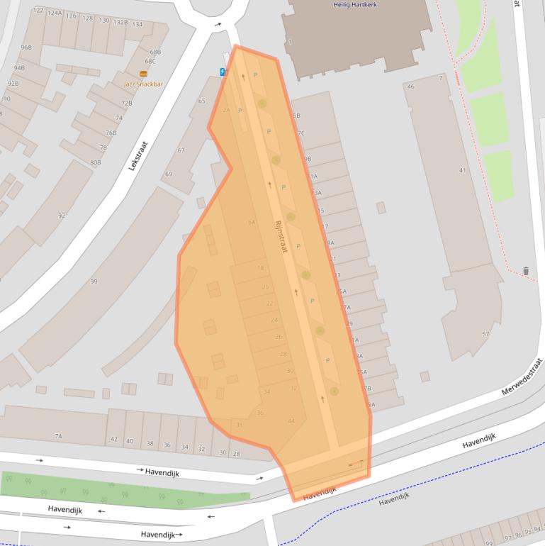 Kaart van postcodegebied 3114ST.