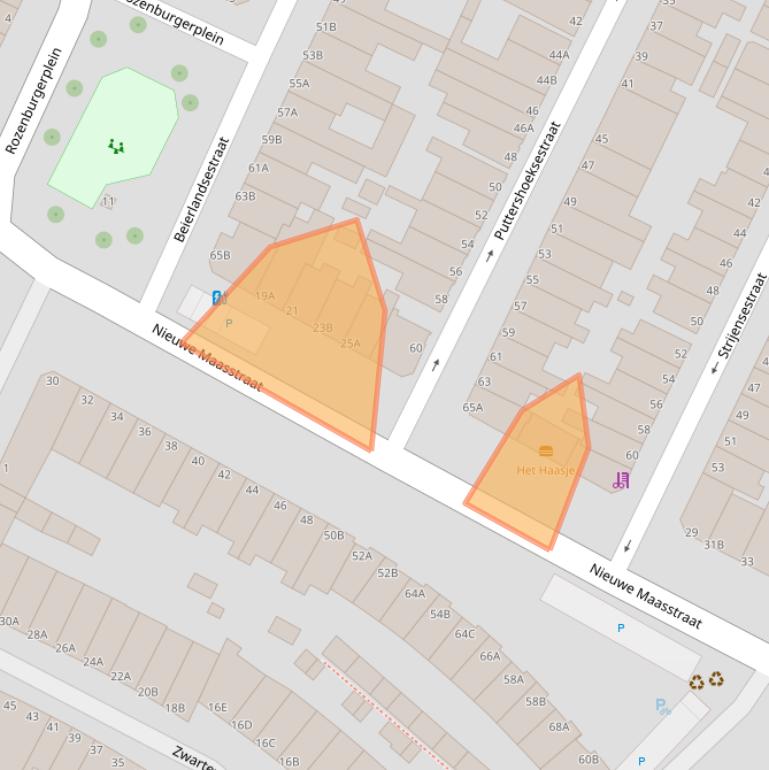 Kaart van postcodegebied 3114TB.