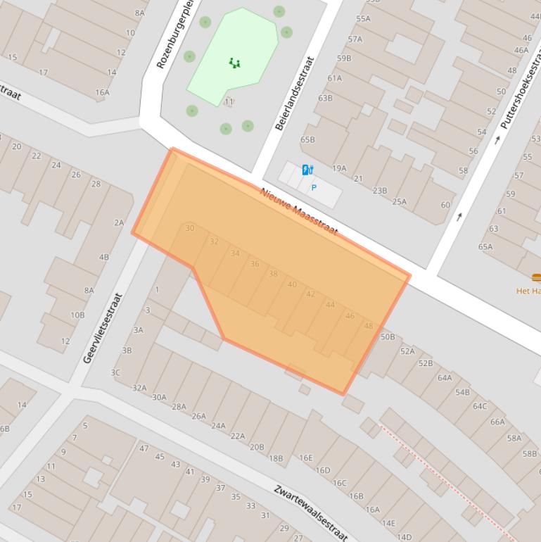 Kaart van postcodegebied 3114TL.