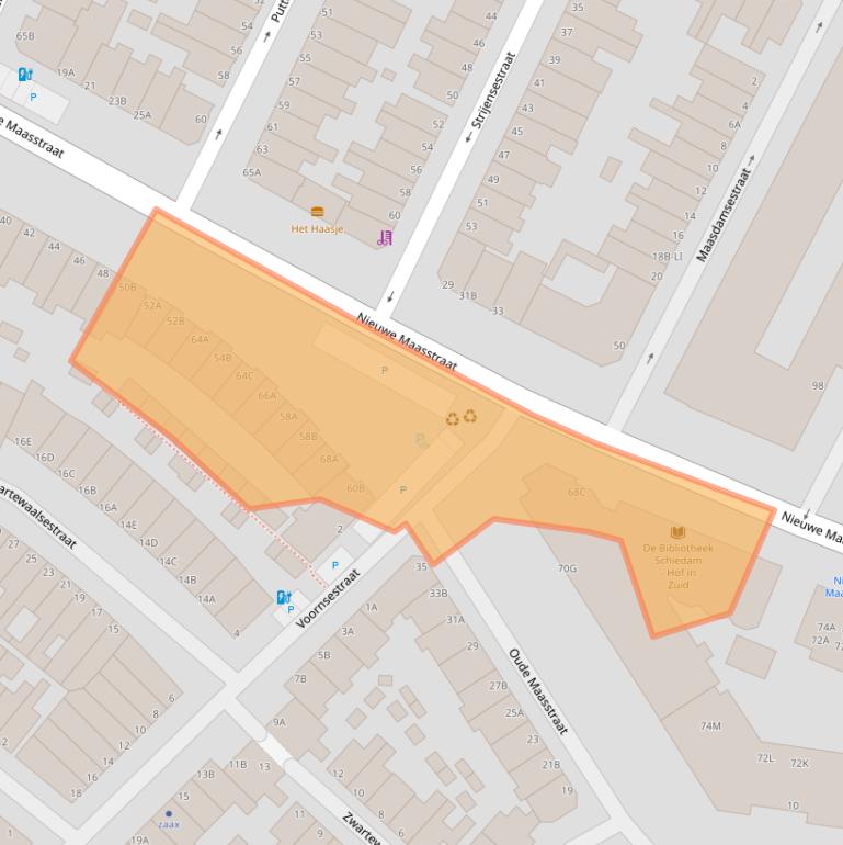 Kaart van postcodegebied 3114TM.