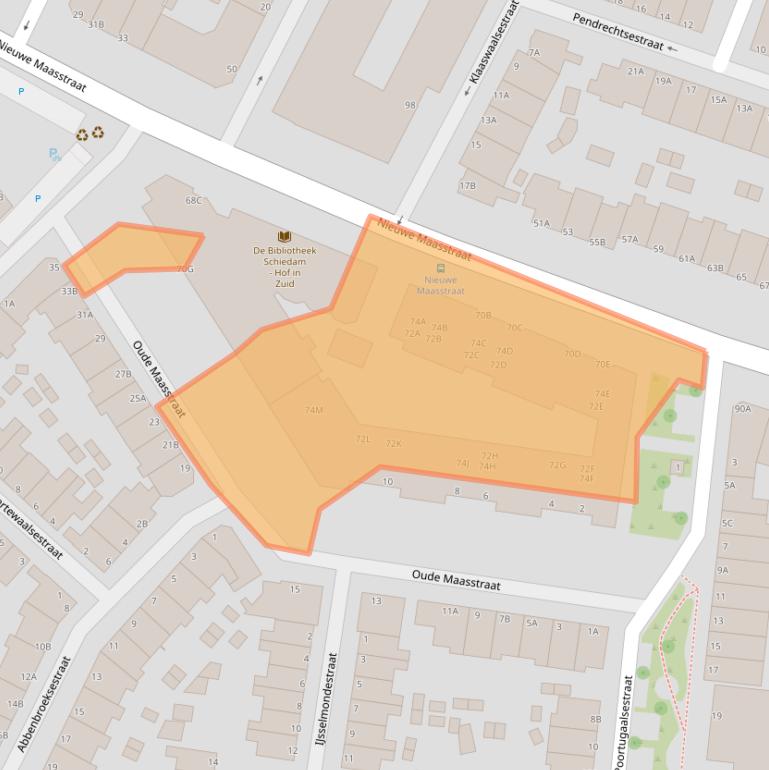 Kaart van postcodegebied 3114TN.