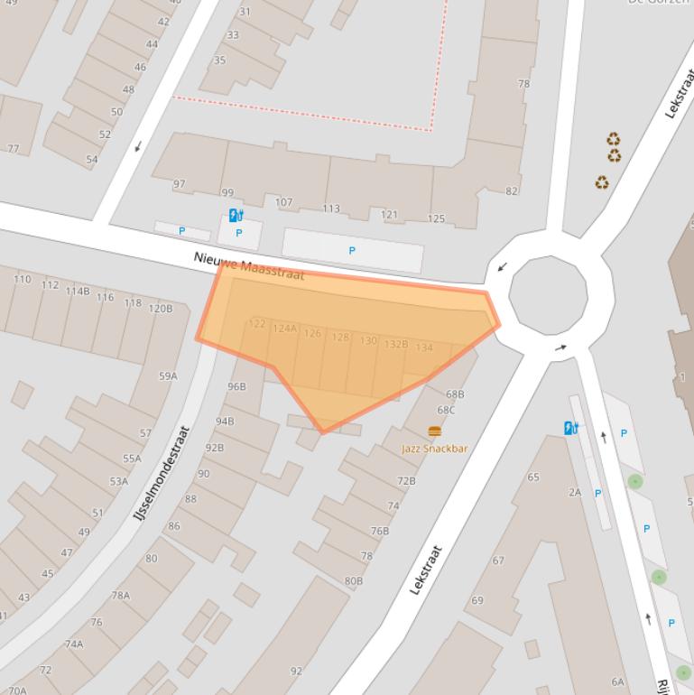 Kaart van postcodegebied 3114TS.