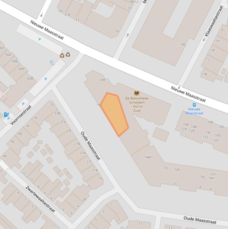 Kaart van postcodegebied 3114TX.