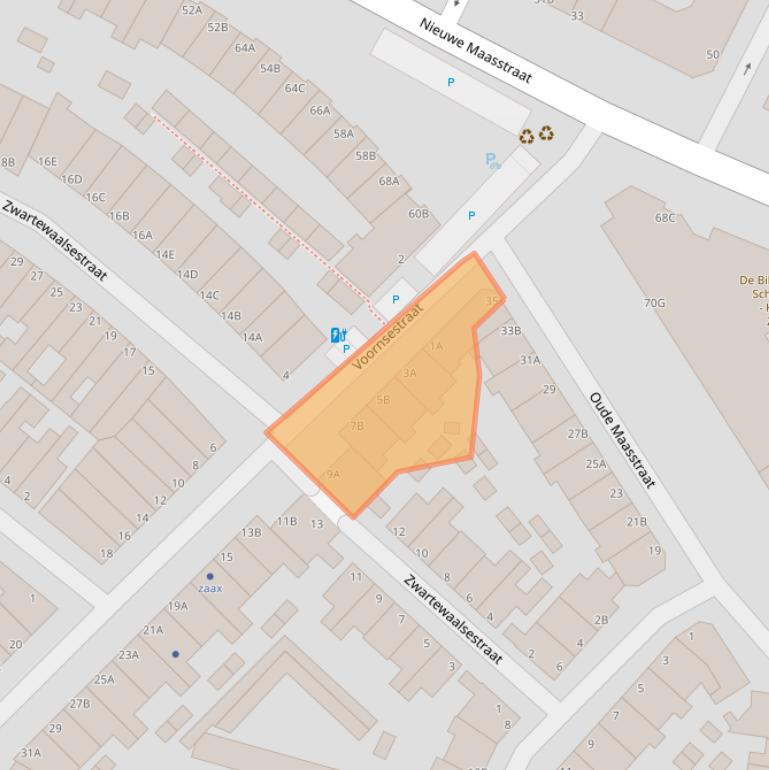 Kaart van postcodegebied 3114VP.