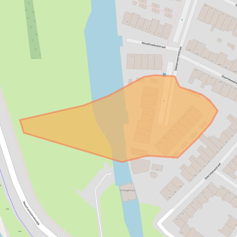 Kaart van postcodegebied 3114VX.