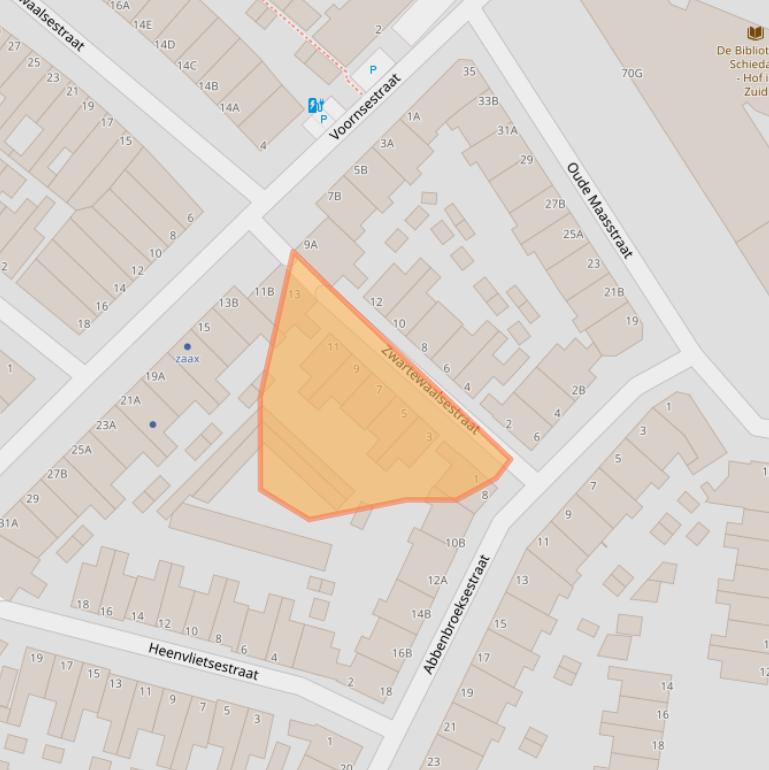 Kaart van postcodegebied 3114XT.