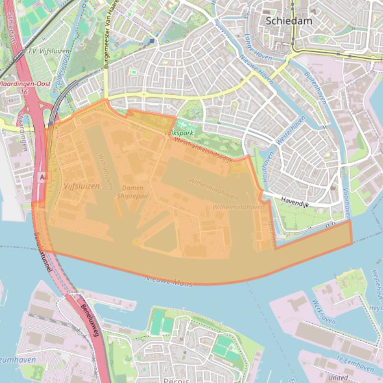 Kaart van postcodegebied 3115.