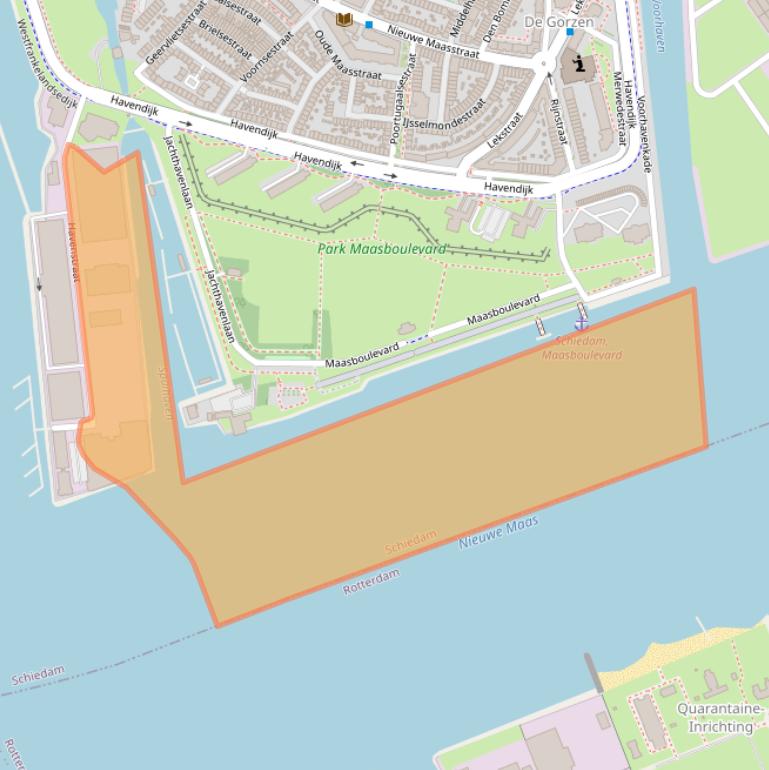 Kaart van postcodegebied 3115HC.