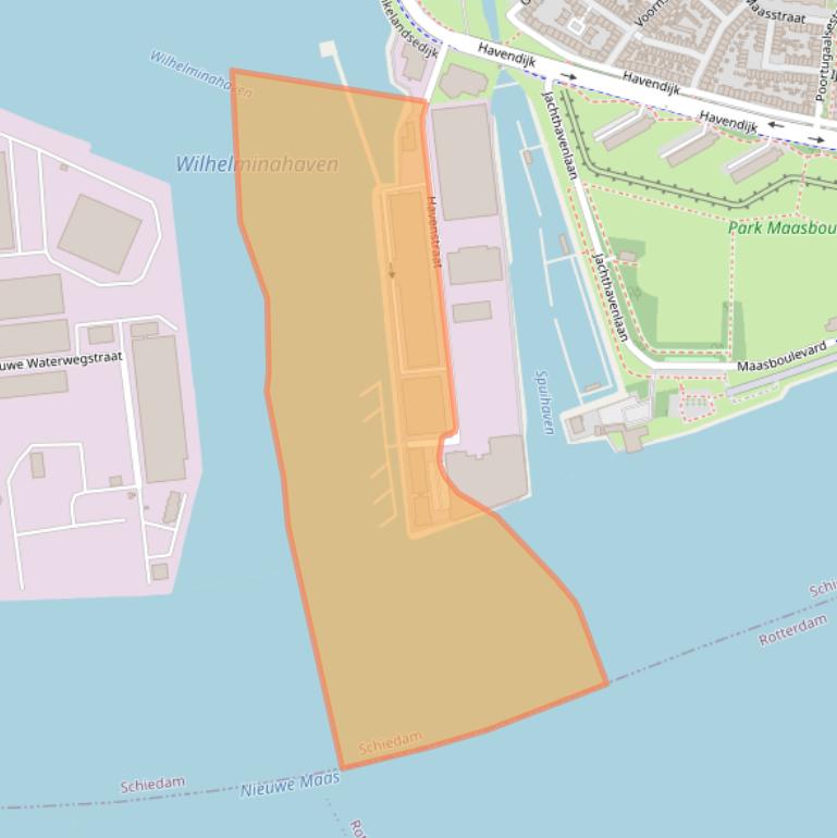 Kaart van postcodegebied 3115HD.