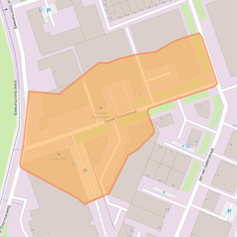 Kaart van postcodegebied 3115JB.