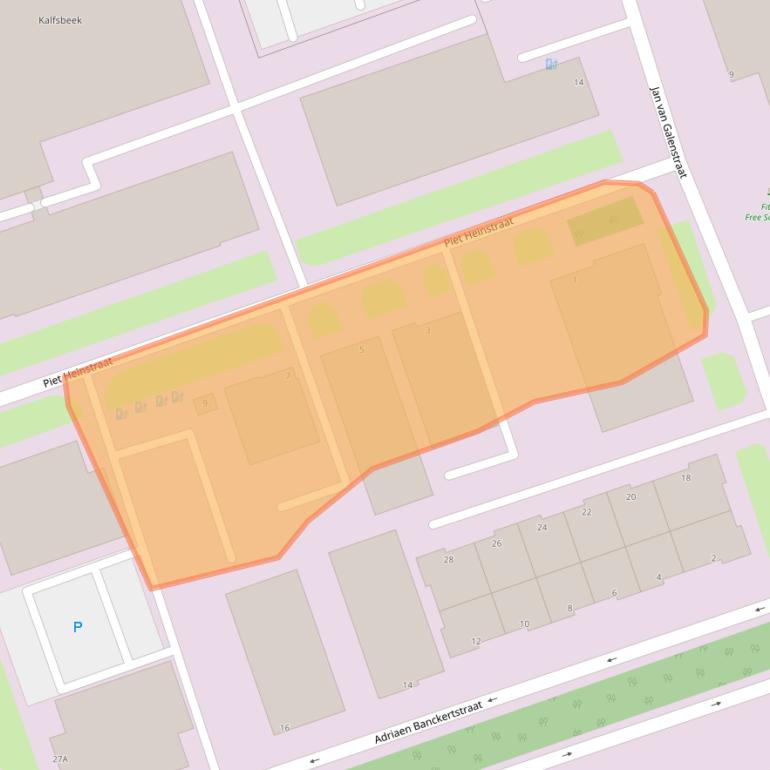 Kaart van postcodegebied 3115JC.