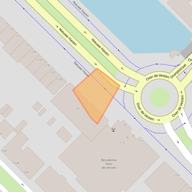 Kaart van postcodegebied 3116AD.