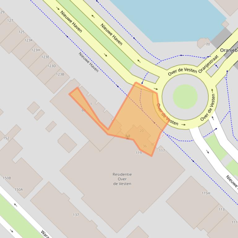 Kaart van postcodegebied 3116AE.