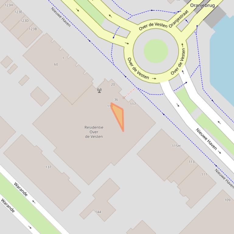 Kaart van postcodegebied 3116AH.