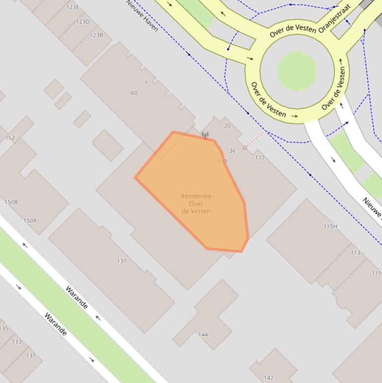 Kaart van postcodegebied 3116AJ.