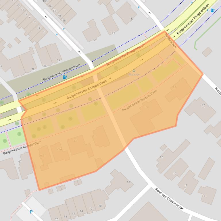 Kaart van postcodegebied 3116BA.