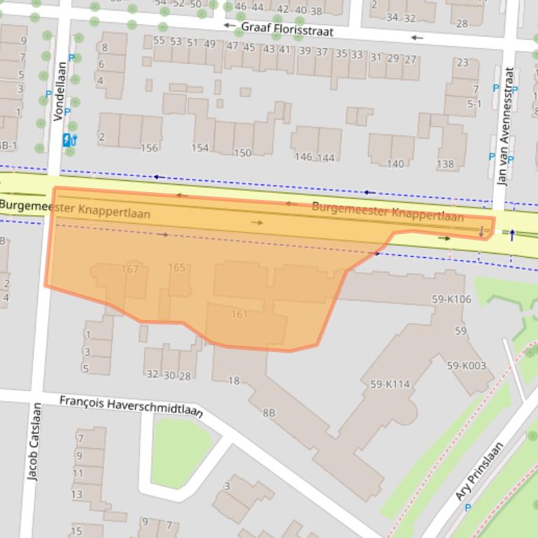 Kaart van postcodegebied 3116BD.