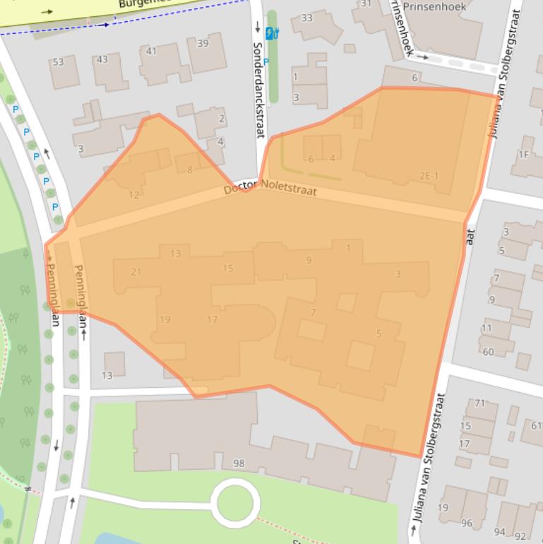 Kaart van postcodegebied 3116BH.