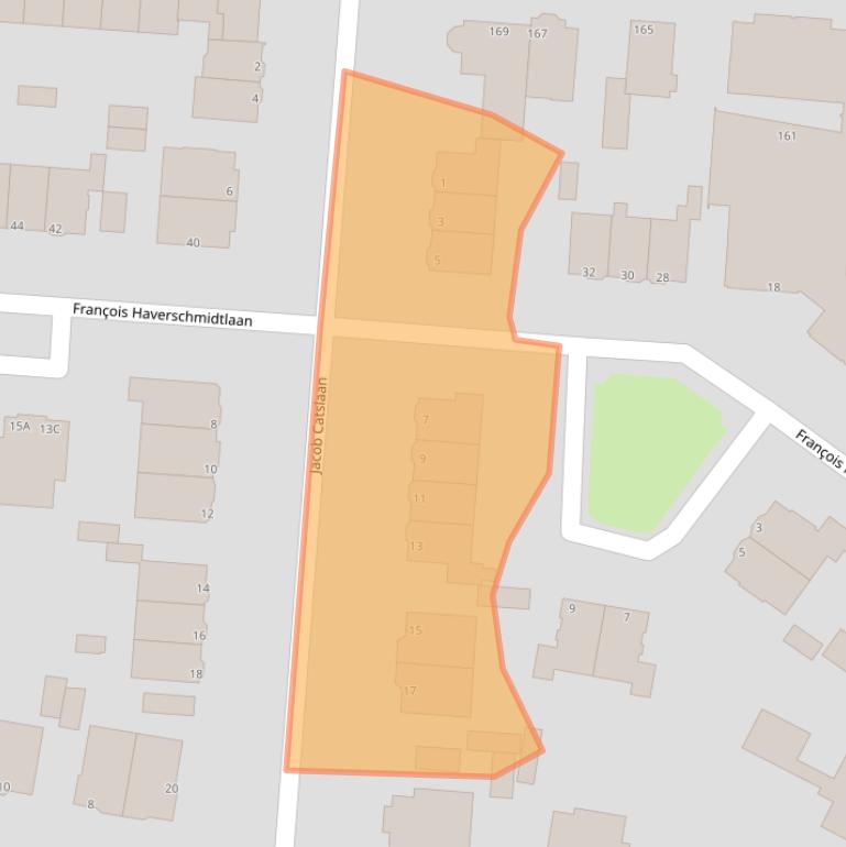 Kaart van postcodegebied 3116BJ.