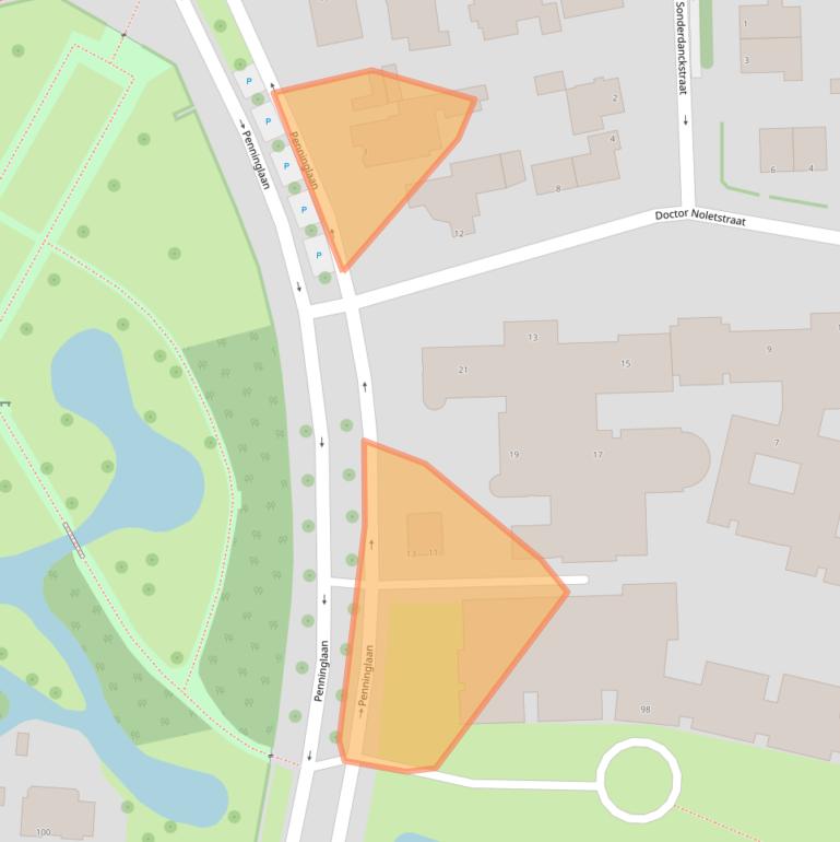 Kaart van postcodegebied 3116BL.