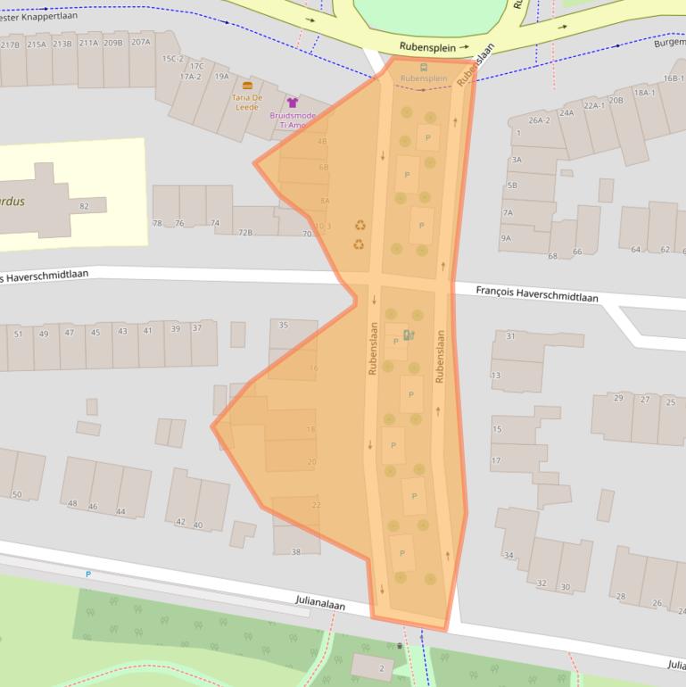 Kaart van postcodegebied 3116BN.