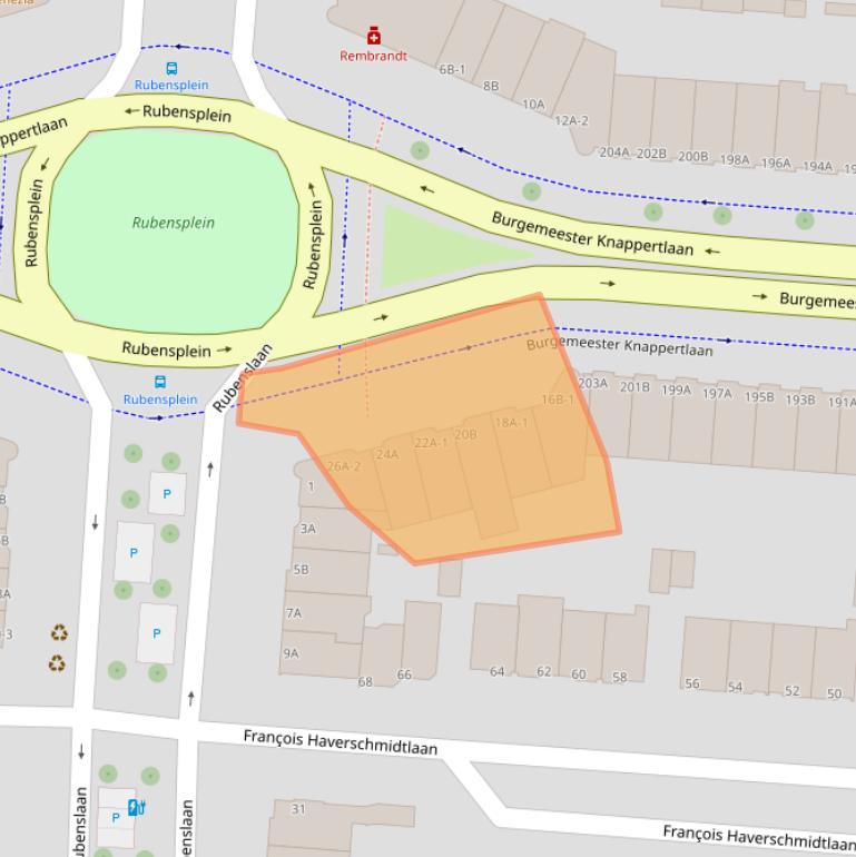 Kaart van postcodegebied 3116BR.