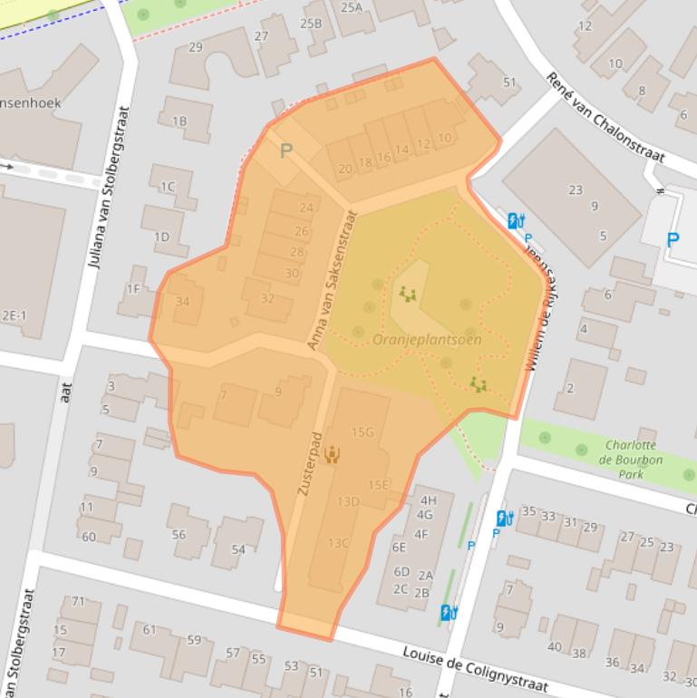 Kaart van postcodegebied 3116BT.