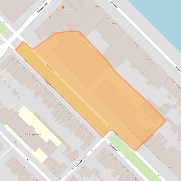 Kaart van postcodegebied 3116CH.