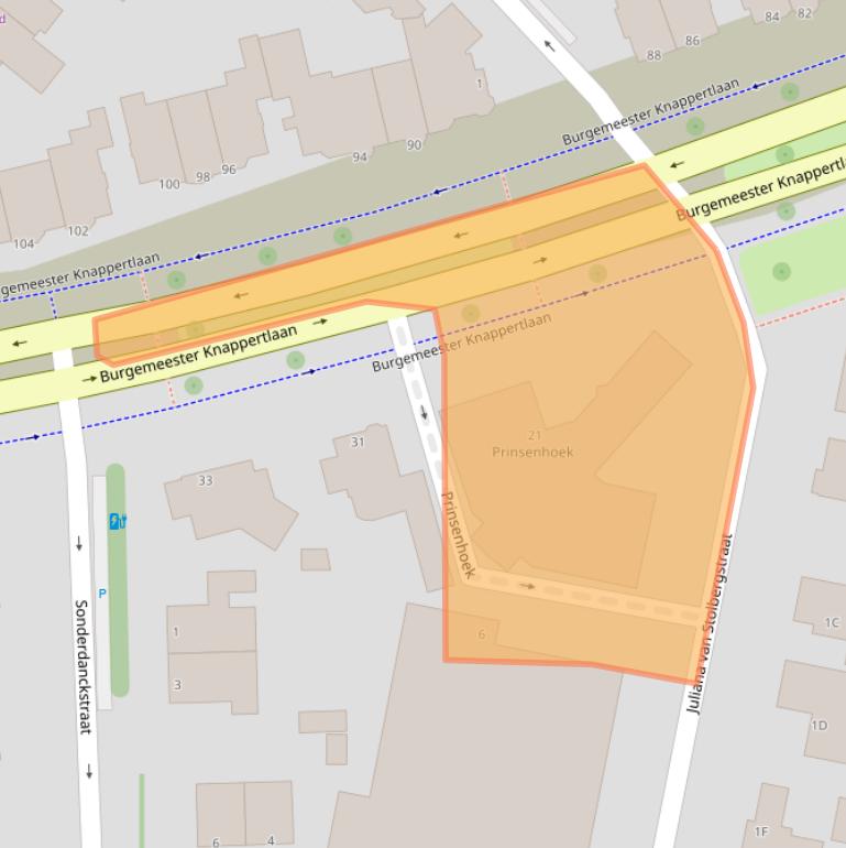Kaart van postcodegebied 3116DA.