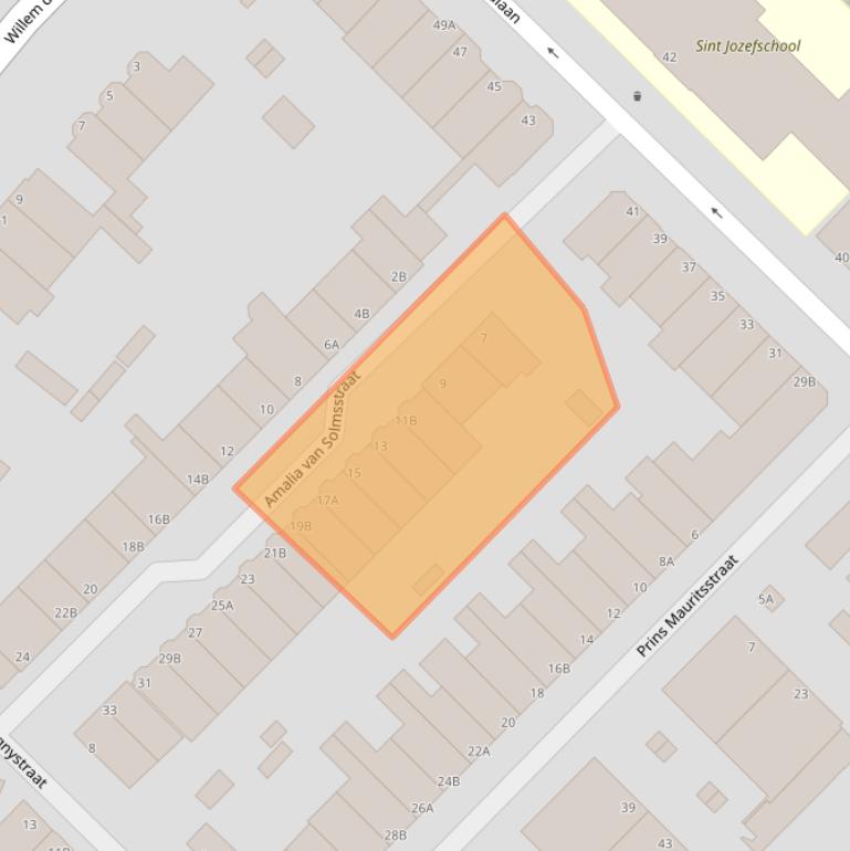 Kaart van postcodegebied 3116EB.