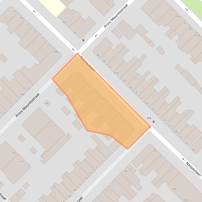 Kaart van postcodegebied 3116EP.