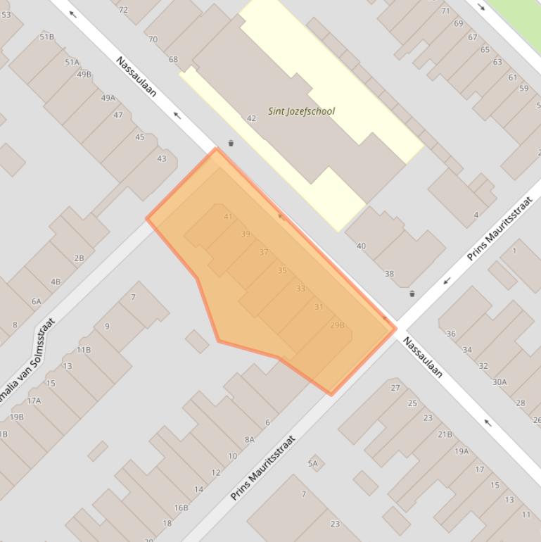 Kaart van postcodegebied 3116ER.