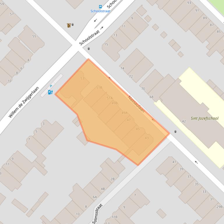 Kaart van postcodegebied 3116ES.