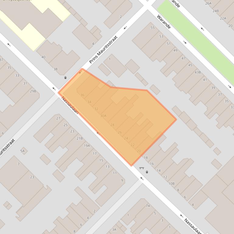 Kaart van postcodegebied 3116EW.