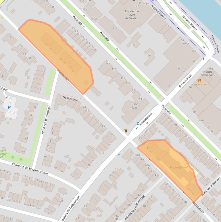 Kaart van postcodegebied 3116EX.