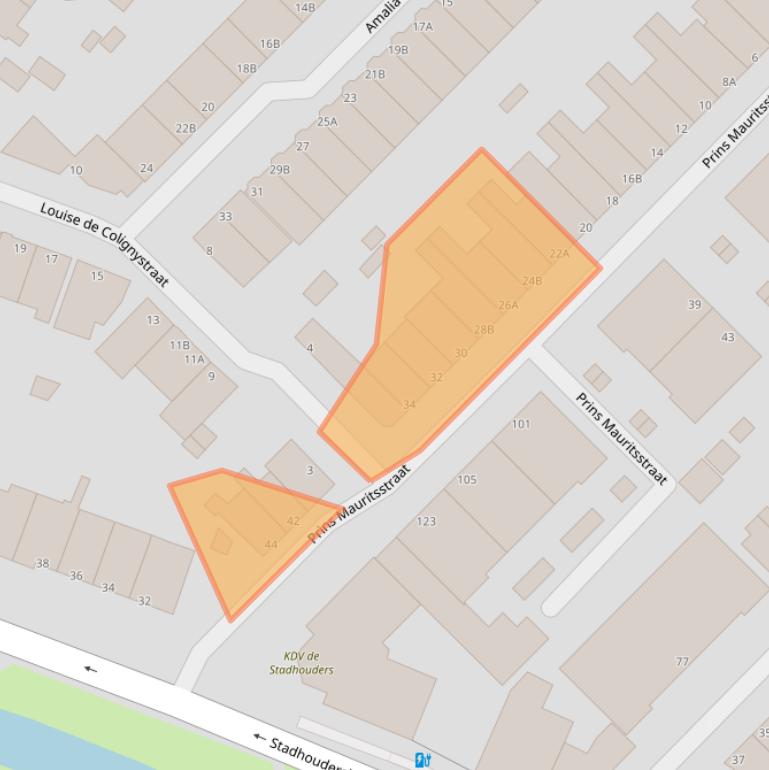 Kaart van postcodegebied 3116GH.