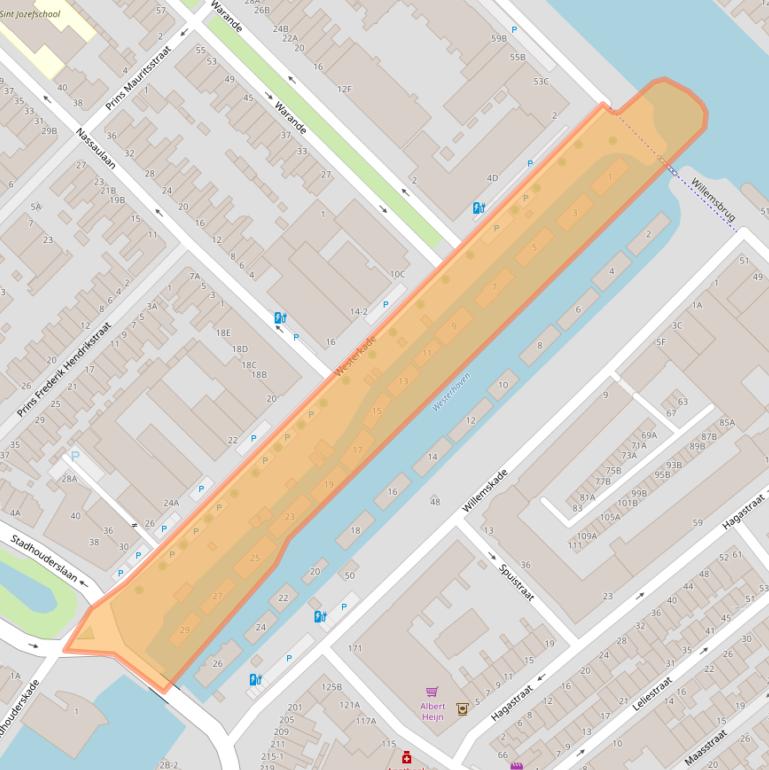 Kaart van postcodegebied 3116GL.