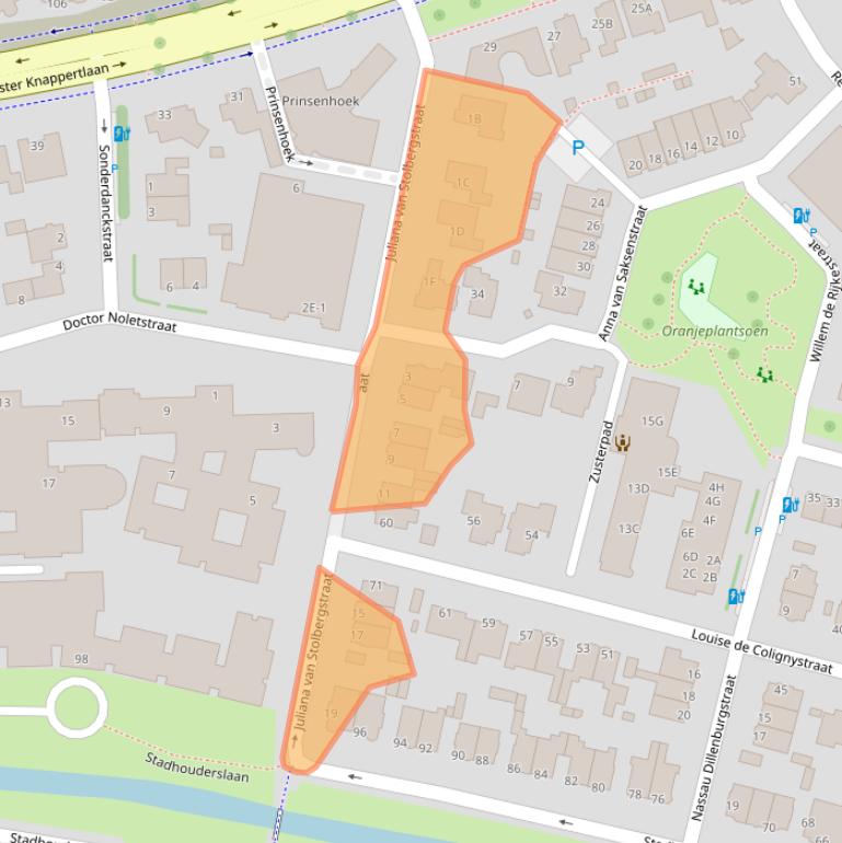 Kaart van postcodegebied 3116HA.