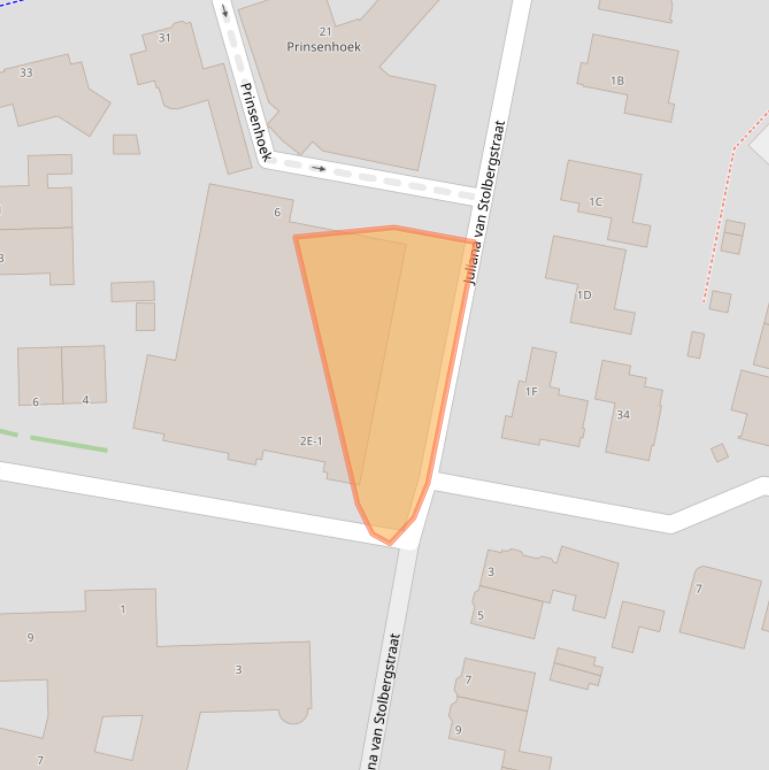 Kaart van postcodegebied 3116HC.