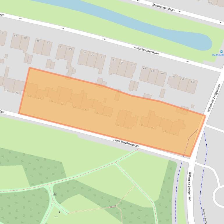 Kaart van postcodegebied 3116HE.