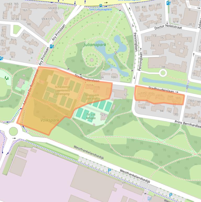 Kaart van postcodegebied 3116HM.