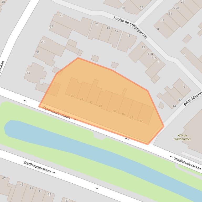 Kaart van postcodegebied 3116HR.