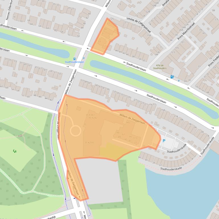 Kaart van postcodegebied 3116HW.