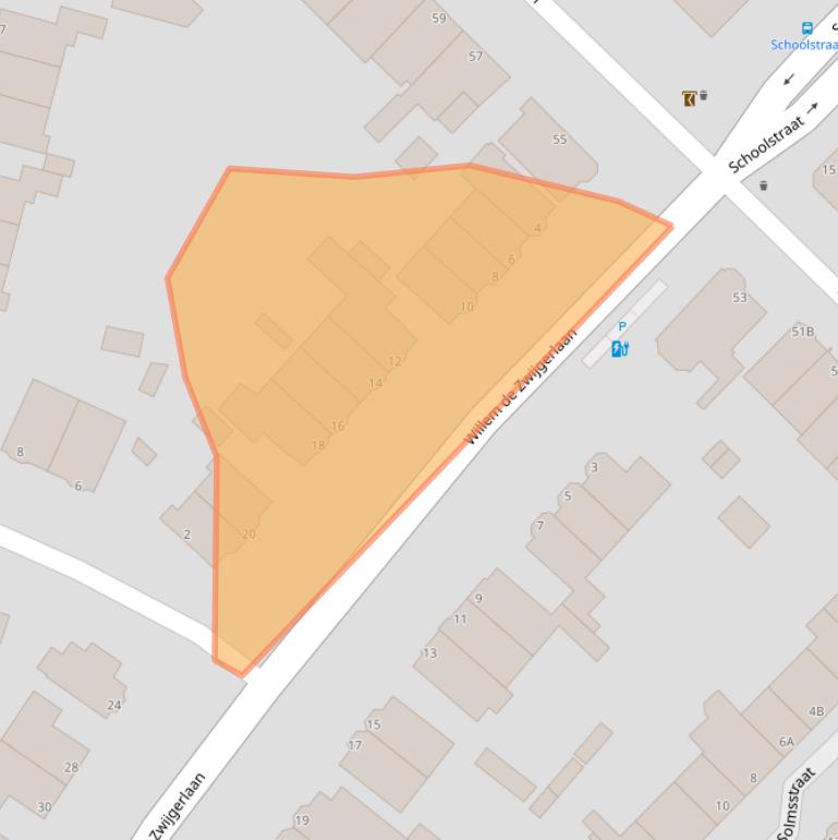 Kaart van postcodegebied 3116HX.